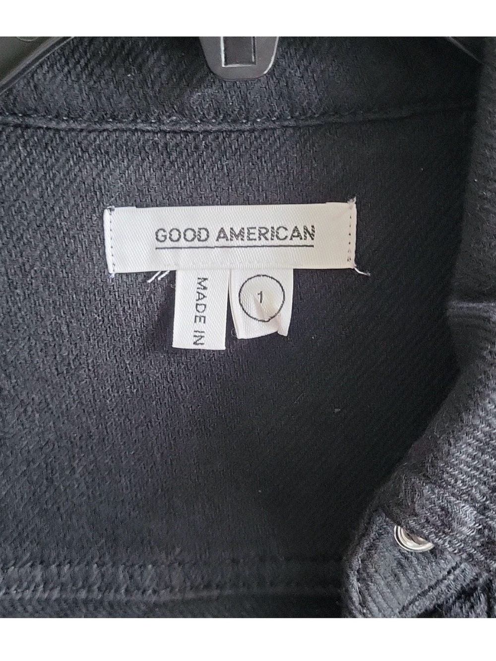 Good American Black Denim Cuff Sleeve Playsuit - Picture 5 of 8